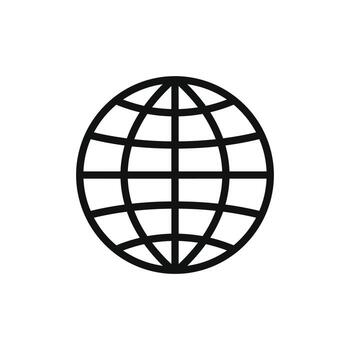 Vector globe icon vector , world wide web symbol icon
