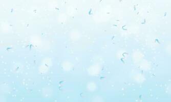 Vector soft blue glitter confetti bokeh background