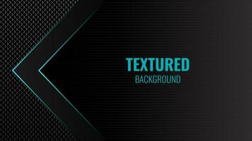 Elegant black background with metal texture and green neon glow. Metal background. Texture background vector