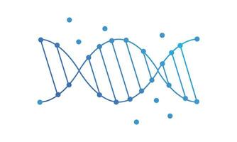 Vector dna molecule structure icons chromosome chain helix genetic code