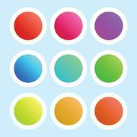 Vector beautiful colorful circles set on blue background