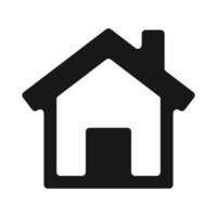 Vector home symbol. house black pictogram. home page concept