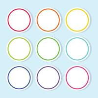 Vector white user interface button set on blue background