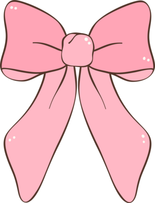 Pink Coquette ribbon bow doodle hand drawn 36134176 PNG