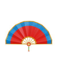 3D illustration of a fan icon Chinese New Year design png