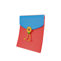 3D illustration of Chinese Envelope icon Chinese New Year design png