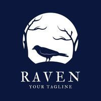 raven logo icon vector design template.logo suitable for gothic theme, entertainment, and many creative business company