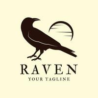 raven logo icon vector design template.logo suitable for gothic theme, entertainment, and many creative business company