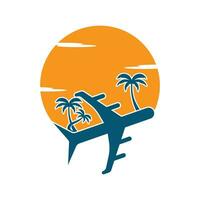 Travel Logo vector icon illustration design. logo suitable for business, airline ticket agents and holidays