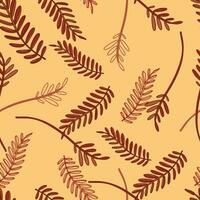 Leaves. Hand-drawn graphics. Green seamless doodles for fabric and packaging design. vector