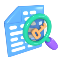 icono de ilustración 3d de palabra clave png