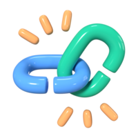 hyperlink 3d illustratie pictogram png