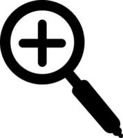 Doodle Magnifier Loop Magnifying glass Icon Stencil Lupe vector