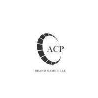 WebACP logo. ACP latter logo with double line. ACP latter. ACP logo for technology, business and real estate brand vector