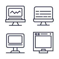 network icon set collection vector