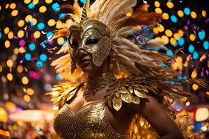 ai generado un carnaval antecedentes con vistoso carnaval foto