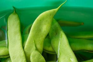 Close-up photo of green beans