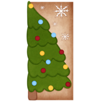 Adorable watercolor gingerbread cookie with pie tree and ornaments illustration.Christmas cookie. png