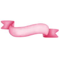 vattenfärg rosa böjd papper baner illustration.festlig element ClipArt. png