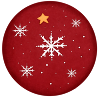 adorável aguarela vermelho Natal Pão de gengibre bolacha clipart.natal bolacha com flocos de neve ilustração. png