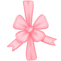 waterverf roze boog lint clip art voor romantisch valentijnsdag dag decoratie. png