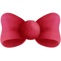Adorable watercolor red ribbon bow.Festive holiday decoration. png