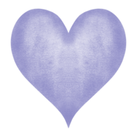 Colorful purple heart clipart for valentines day decoration. png