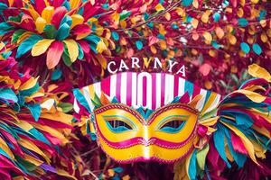 AI generated a carnival background with colorful carnival photo