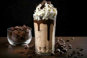 AI generated Divine Ice blended cocoa vanilla. Generate Ai photo