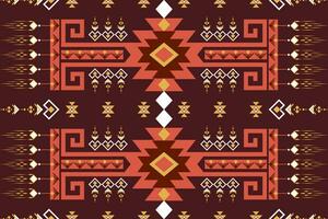 Geometric seamless ethnic pattern. Geometric ethnic pattern can be used in fabric design for clothes, decorative paper, wrapping, textile, embroidery, carpet, tribal pattern vector