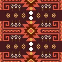 étnico sin costura modelo. tribal antecedentes. azteca ornamento. geométrico diseño. vector