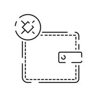 Blockchain vector line icon or design element in outline style.