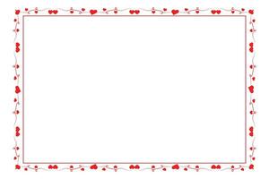 Heart Swirl Romantic Love ornaments isolated border layout, red hearts ornate award frame border, Valentines Day Card Border Square frame design, decorative heart rectangle frame vector element