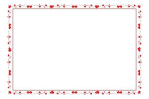 Heart Swirl Romantic Love ornaments isolated border layout, red hearts ornate award frame border, Valentines Day Card Border Square frame design, decorative heart rectangle frame vector element