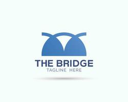 Bridge builder logo design vector