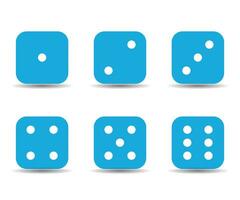 Set of dice icon. Dice sides or dice faces icon set vector illustration