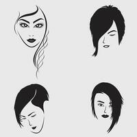 woman face silhouette vector