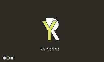 YR Alphabet letters Initials Monogram logo RY, Y and R vector