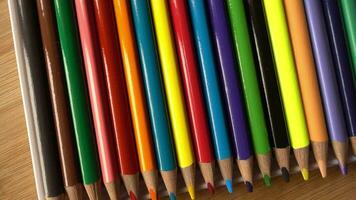 Coloured Pencils in a Row video