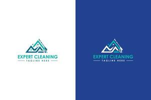 A Home Cleaning Logo Design With A Creative Concept That Fits With Your Cleaning Service Business vector