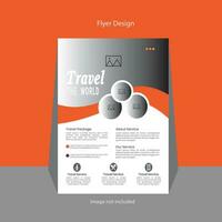 A vector modern travel flyer brochure