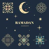 Arabic patterns. Vector islamic ramadan design. Set of ramadan elements.  Arabic elements for Greetings.