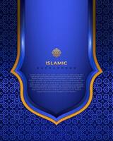 Blue islamic background with light effects vector