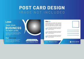Professional bookkeeping postcard template. vector