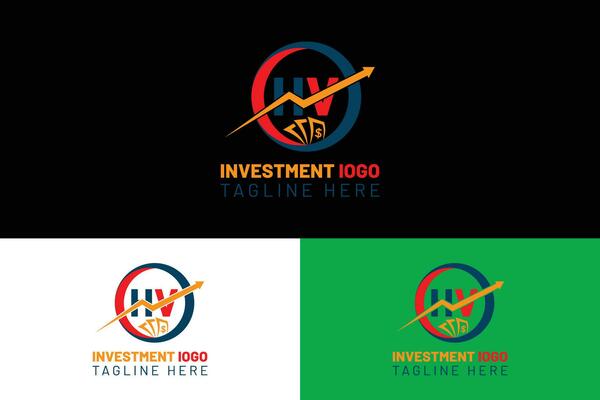 Flat design marketing logo collection.