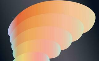 Abstract 3D wave shape gradient background vector