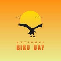 vector graphic of national bird day good for national bird day celebration. flyer design.flat illustration