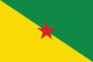 Flag of French Guiana.National flag of French Guiana vector