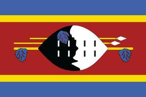 Flag of Eswatini.National flag of Eswatini vector