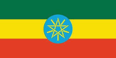 Flag of Ethiopia.National flag of Ethiopia vector